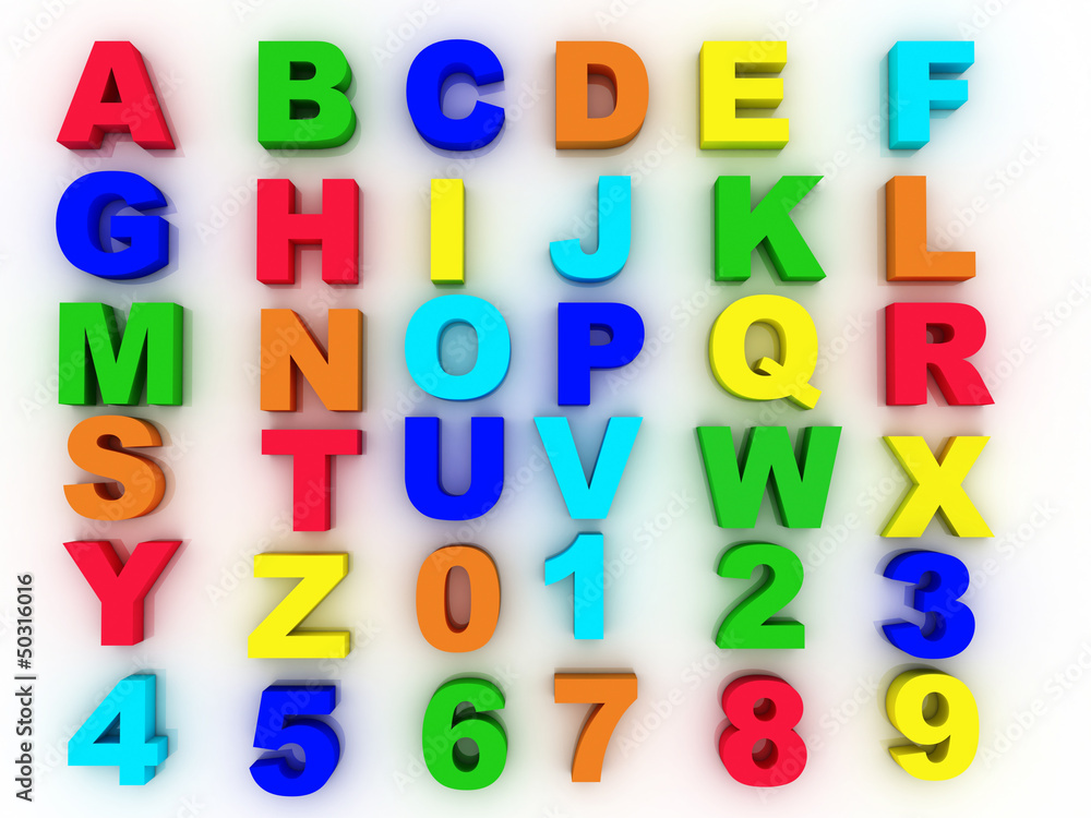 full alphabet with numerals full alphabet with numerals