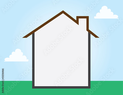 House outline empty space throughout