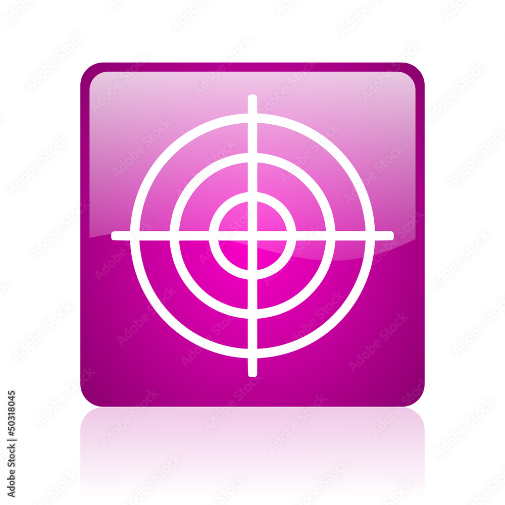 target violet square web glossy icon target violet square web glossy icon