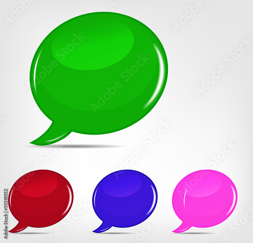 Speech bubbles set vector illustration