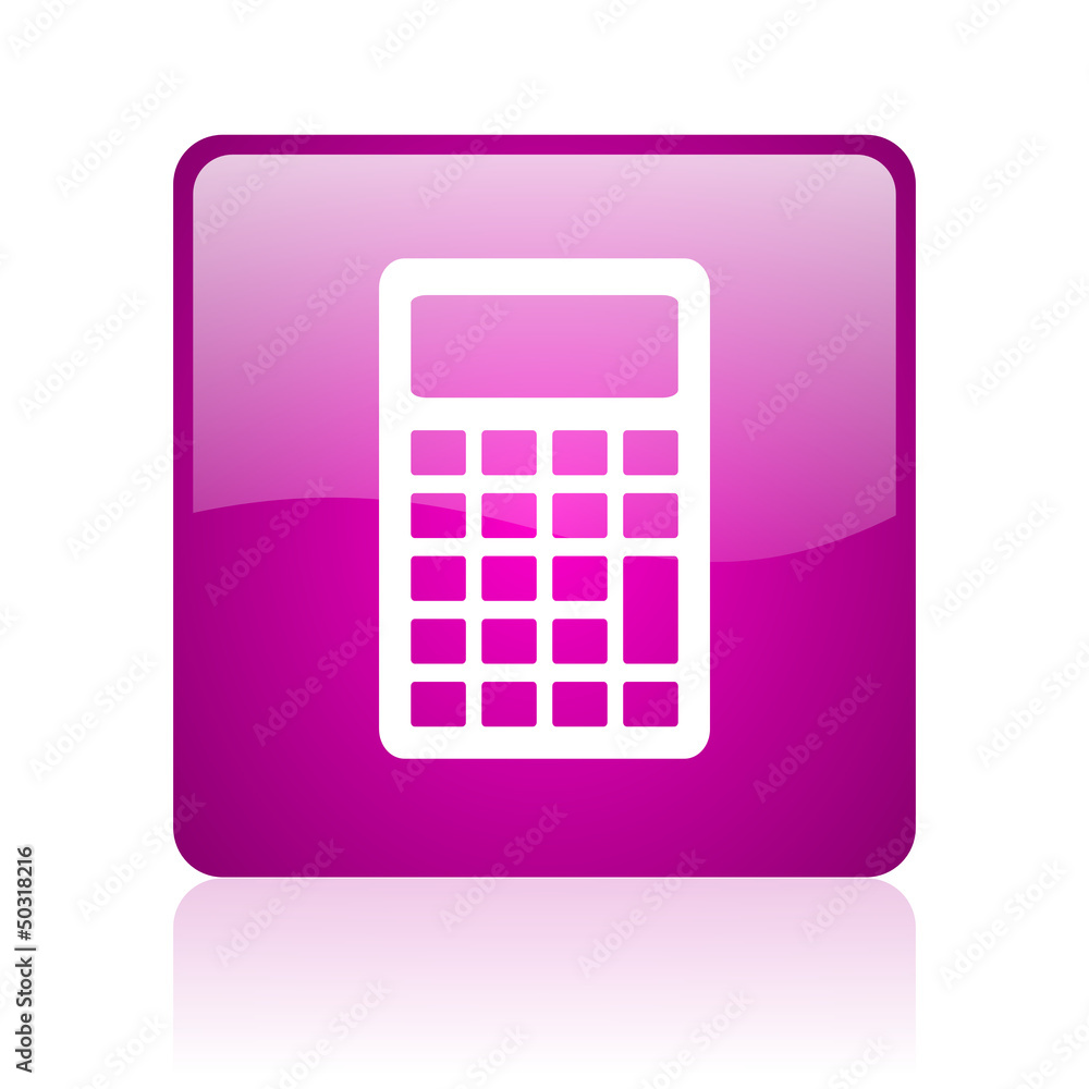 calculator violet square web glossy icon calculator violet square web glossy icon