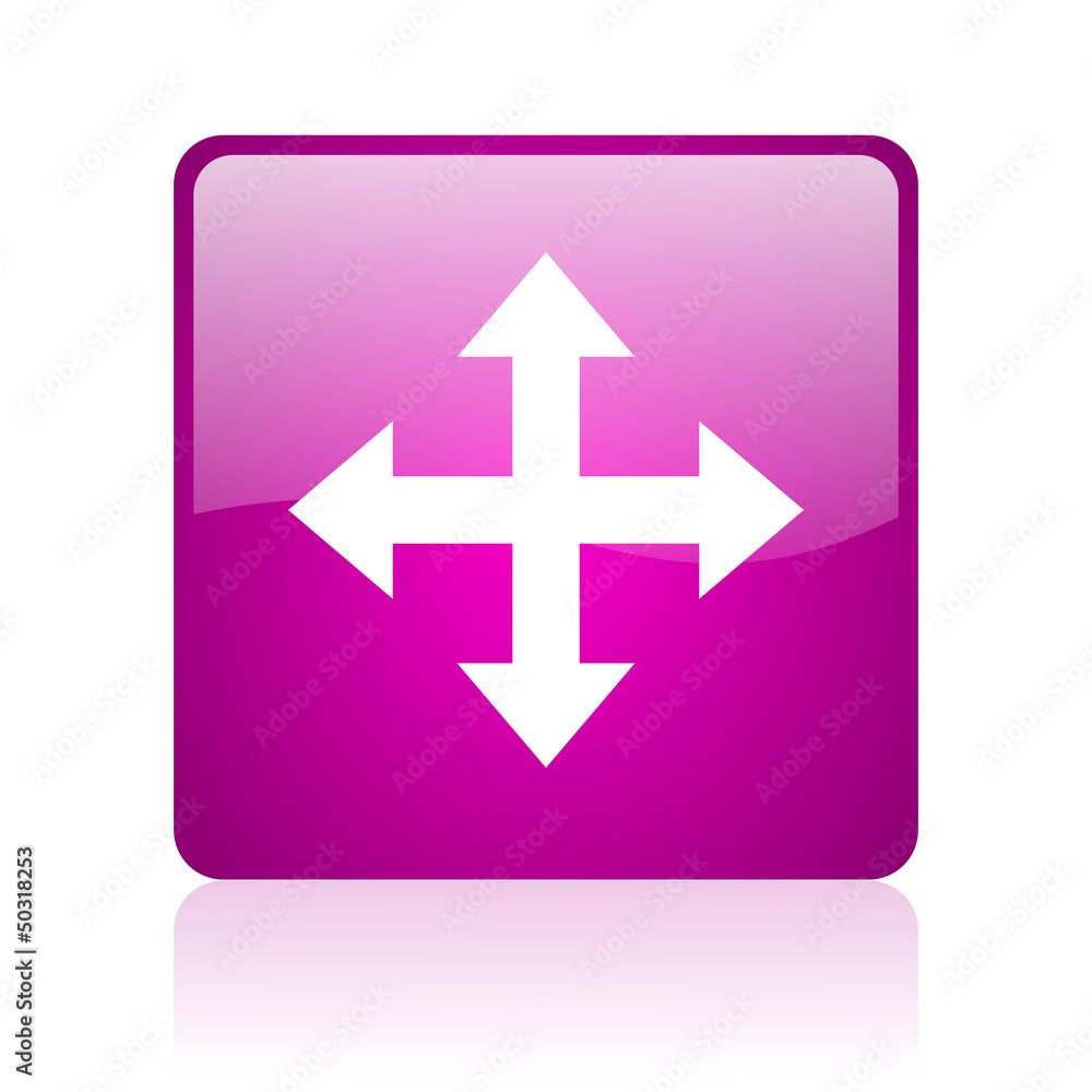 arrows violet square web glossy icon arrows violet square web glossy icon
