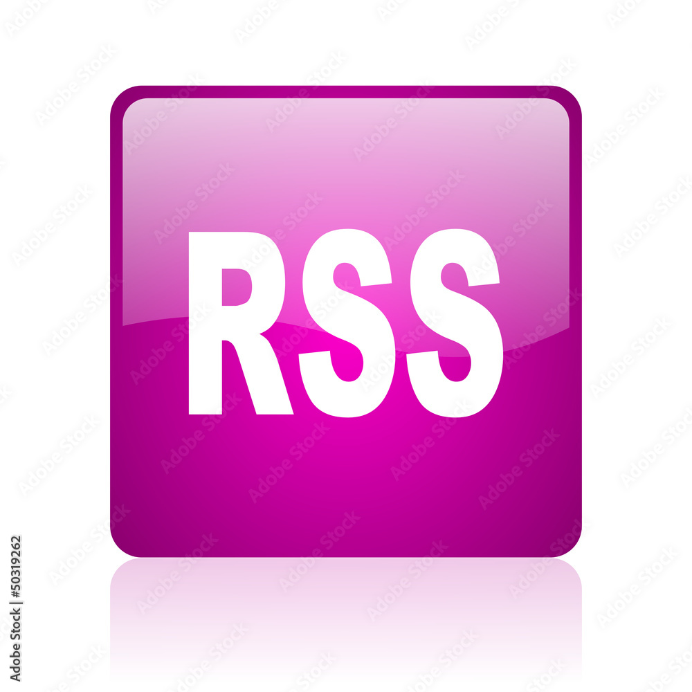 rss violet square web glossy icon rss violet square web glossy icon