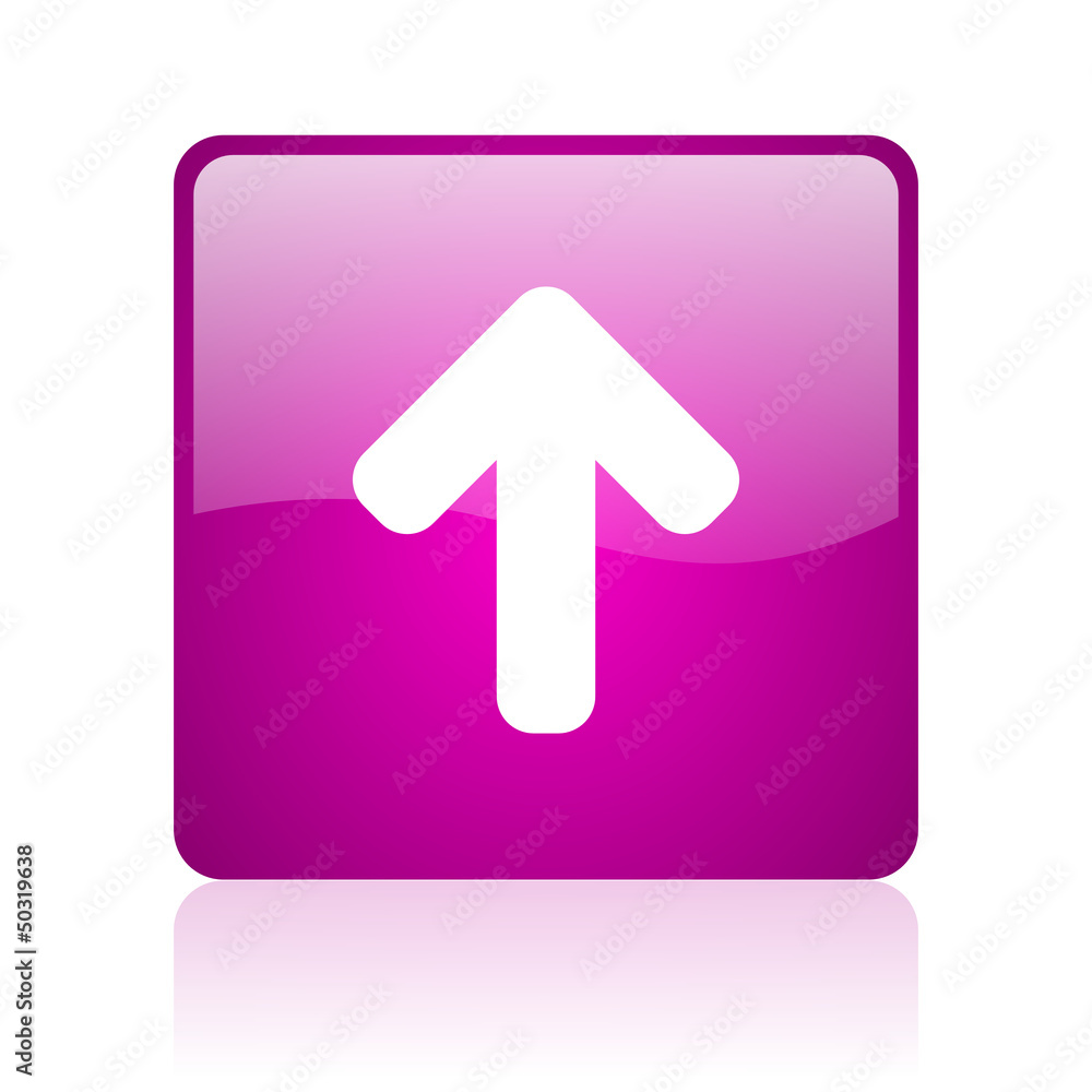 arrow up violet square web glossy icon arrow up violet square web glossy icon