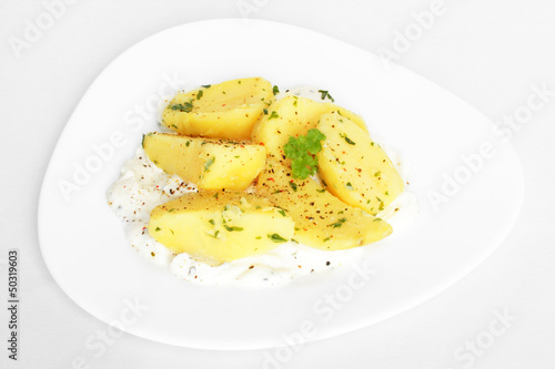 Potatoes with curd - Karoffeln mit Quark