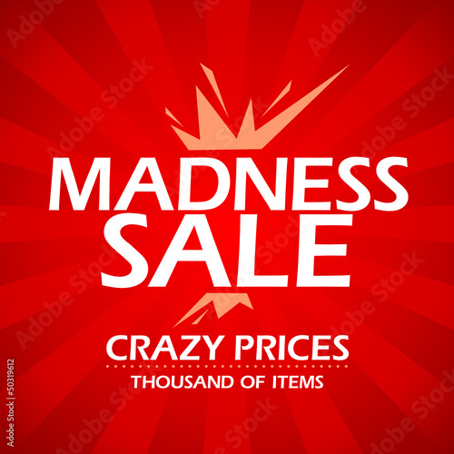 Madness sale design template.