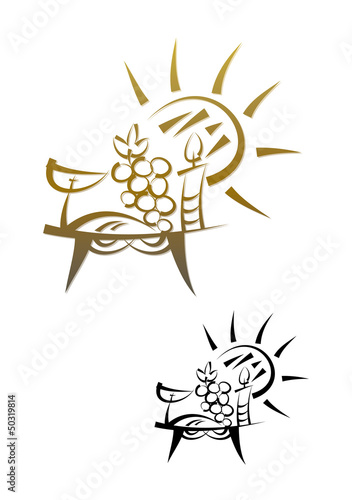 Symbol-Set: Christliches Abendmahl