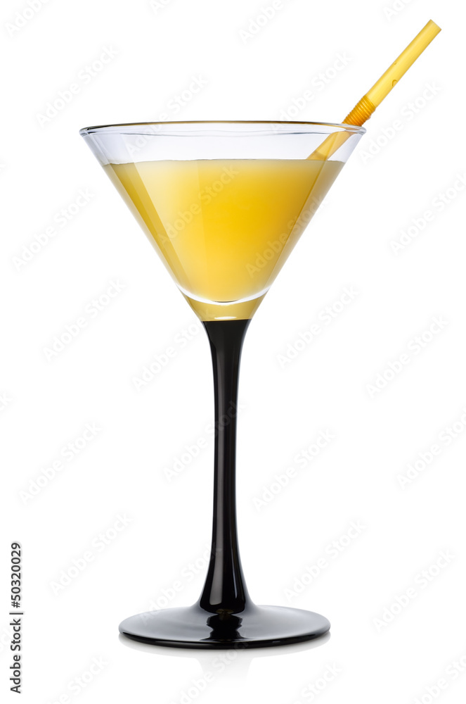 Orange cocktail in a high glass