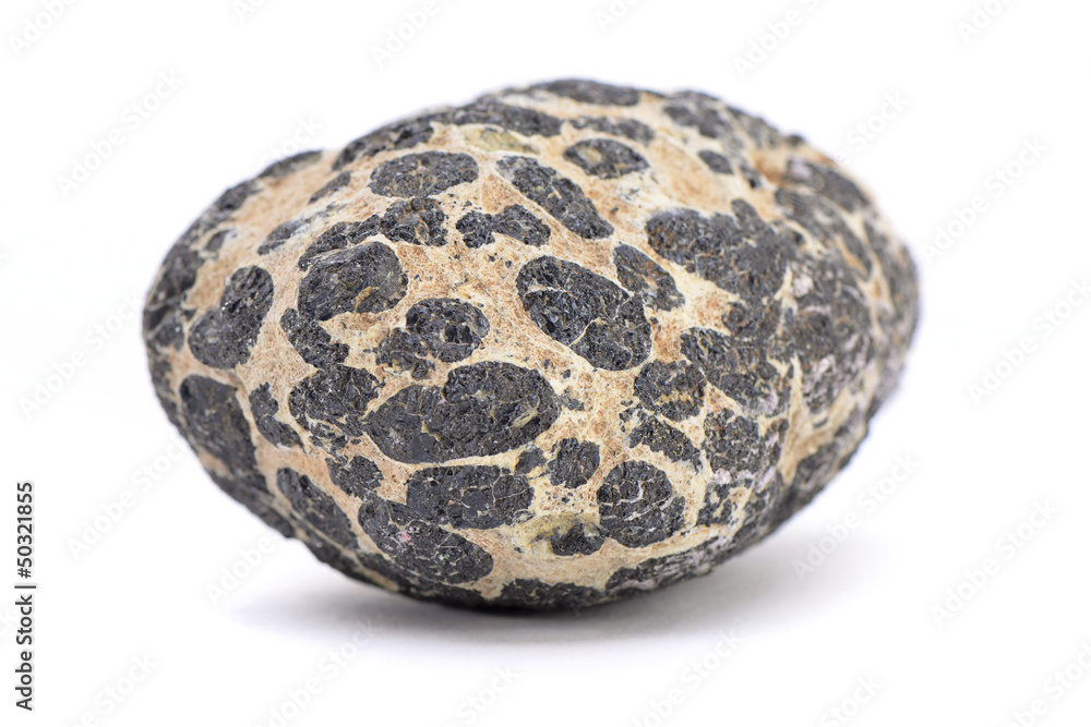 Dotted chrome ore isolated on white background Dotted chrome ore isolated on white background