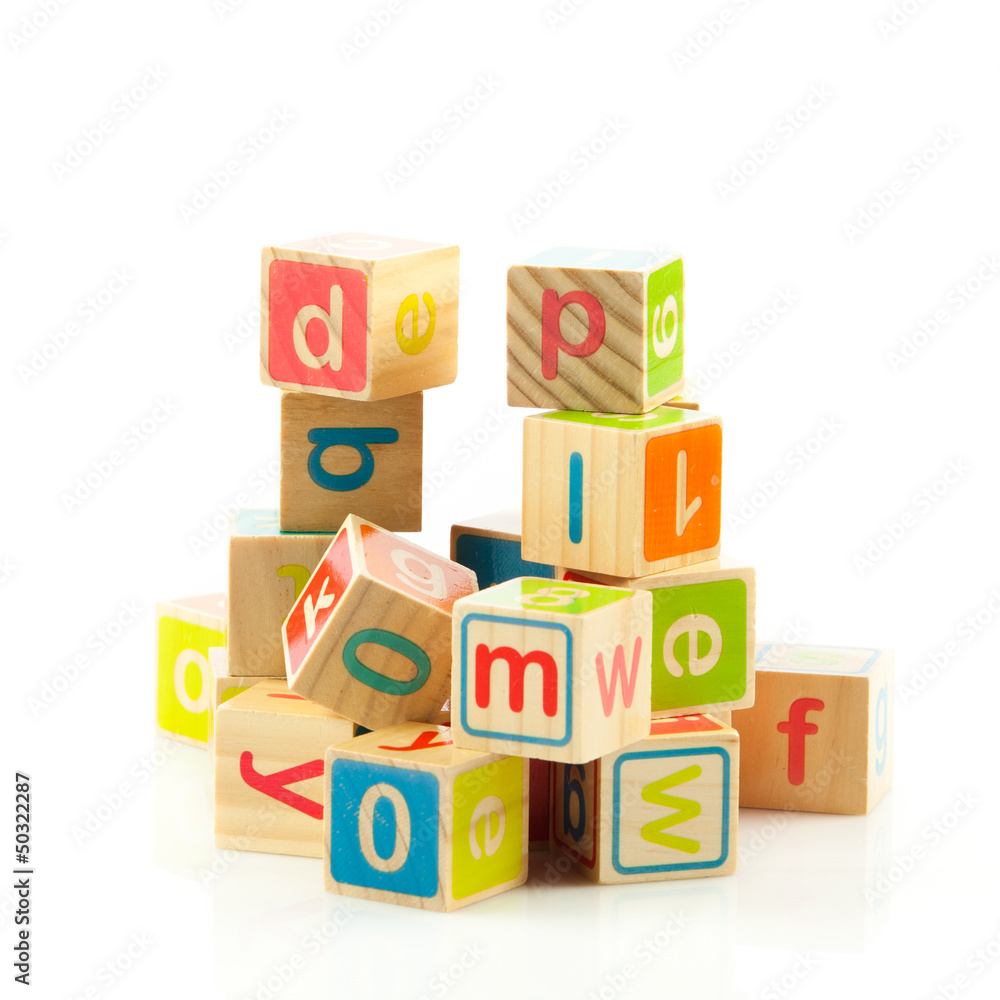wooden toy cubes with letters. Wooden alphabet blocks. wooden toy cubes with letters. Wooden alphabet blocks.