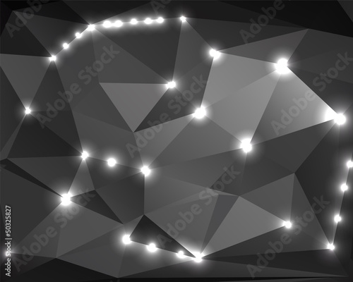 Abstract monochrome background polygon 2