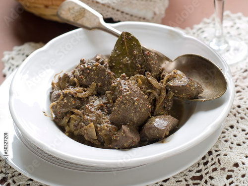 Obraz na plátně Livers (kidneys) strew