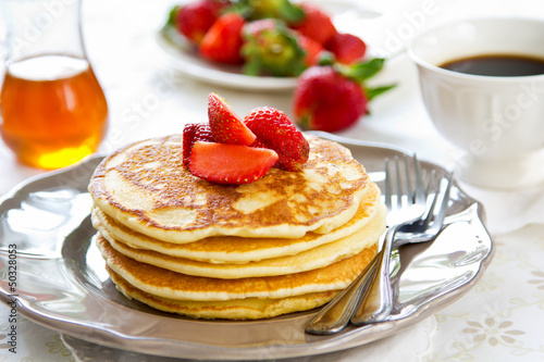 Pancake with strawberry