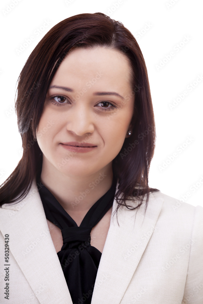 Gorgeous caucasian businesswoman isolated over white Gorgeous caucasian businesswoman isolated over white