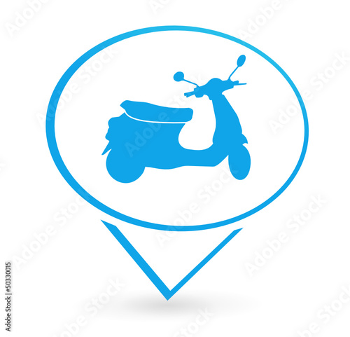 deux roues sur signet bleu