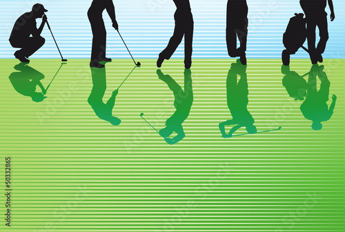 Golfspieler in Aktion
