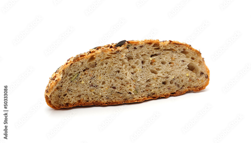 whole grain bread isolated on white background whole grain bread isolated on white background