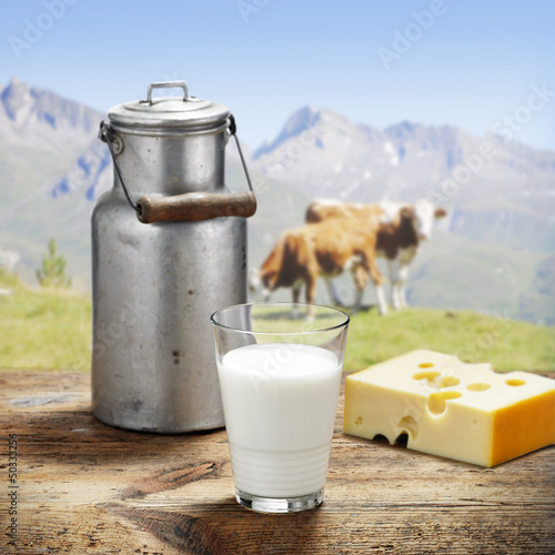 Milch und Käse photo