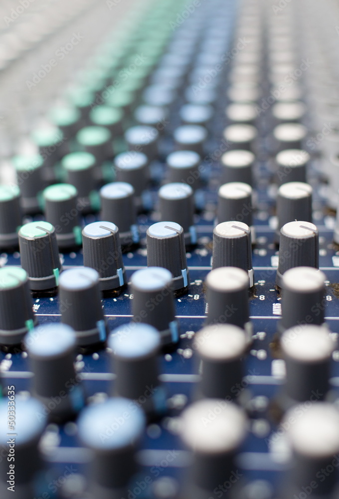 Fototapeta premium Vintage amplifier close up
