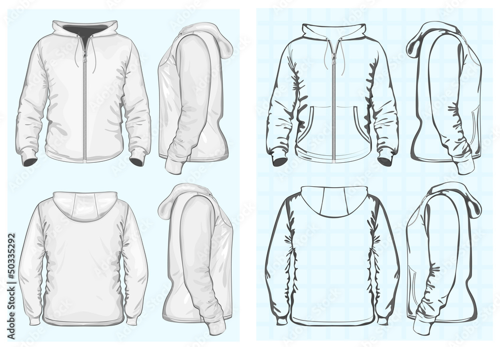 Men's hooded sweatshirt with zipper Men's hooded sweatshirt with zipper