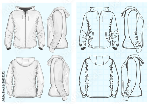 Men's hooded sweatshirt with zipper