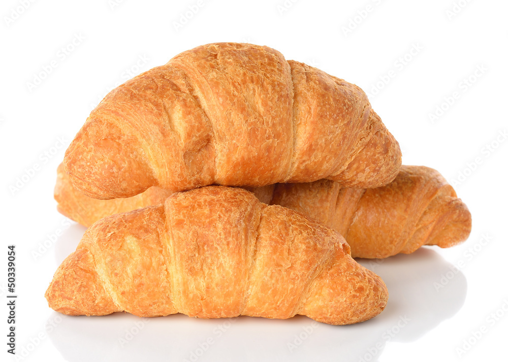 Fresh croissant isolated on white background Fresh croissant isolated on white background