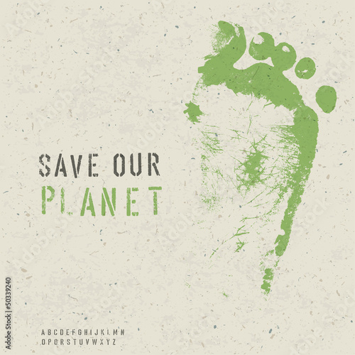 Save our planet poster. Vector, EPS10