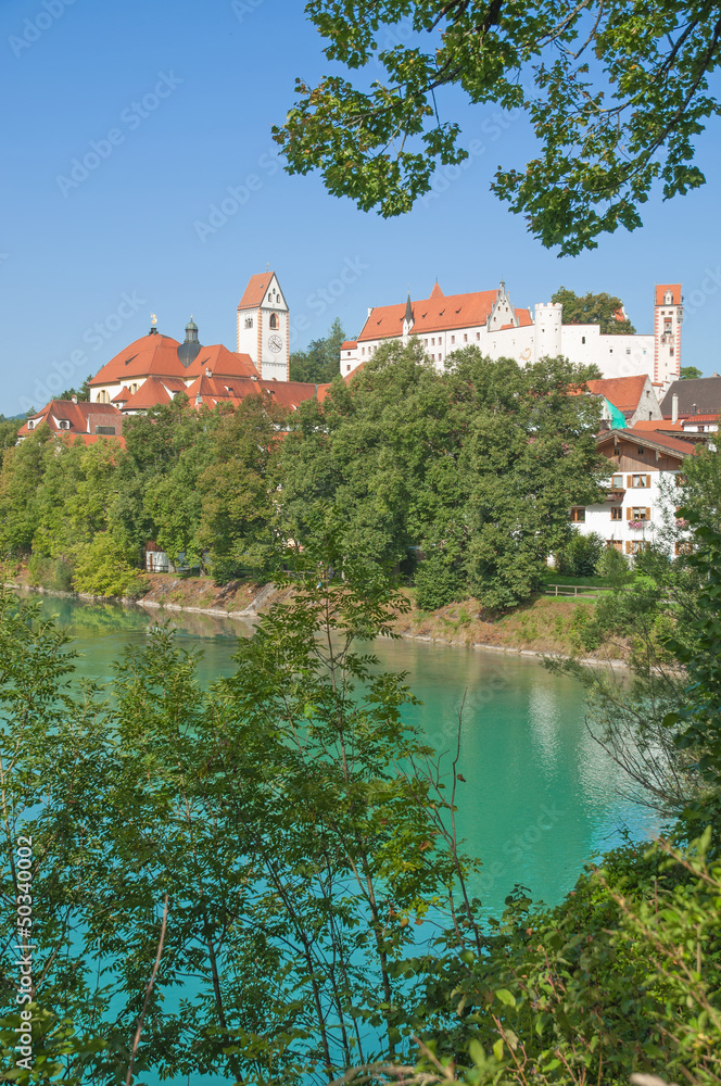 Füssen im Allgäu am Lech gelegen