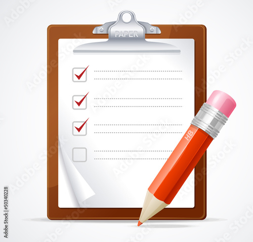 Vector illustration of check list