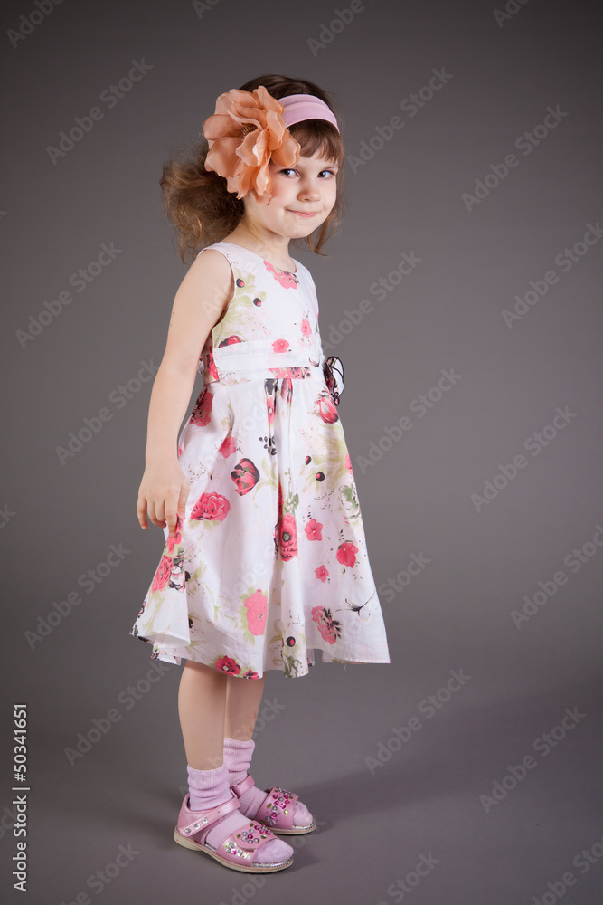 little girl in a dress