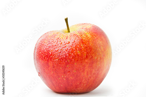 red apple isolated on the white