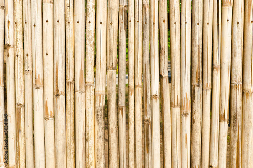 Fototapeta Naklejka Na Ścianę i Meble -  Old bamboo wall