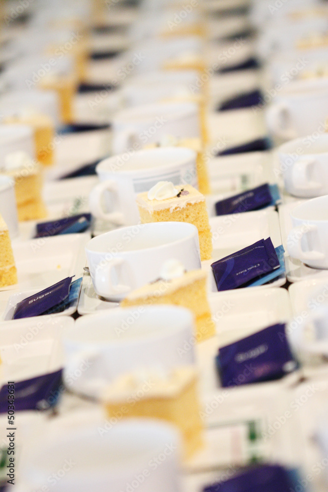 many cups and cakes for meeting break many cups and cakes for meeting break
