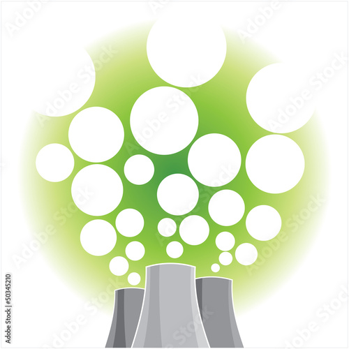 Smoking factory that deals a lot of damage to our environment