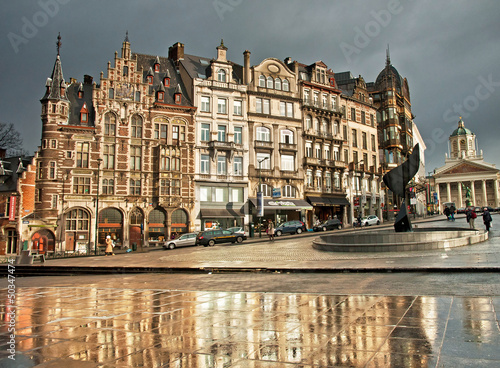 Monumental houses in Brussels, capital of Belgium