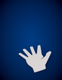 Modern Hand in a stylish blue background.