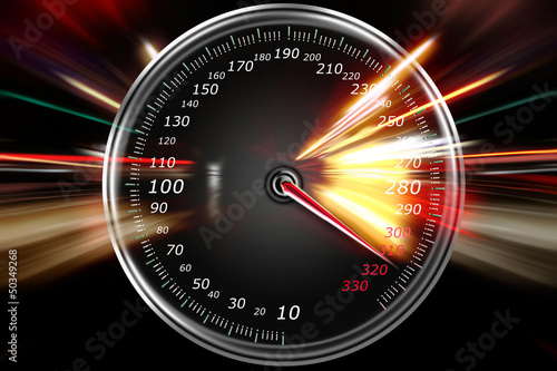 excessive speed on the speedometer