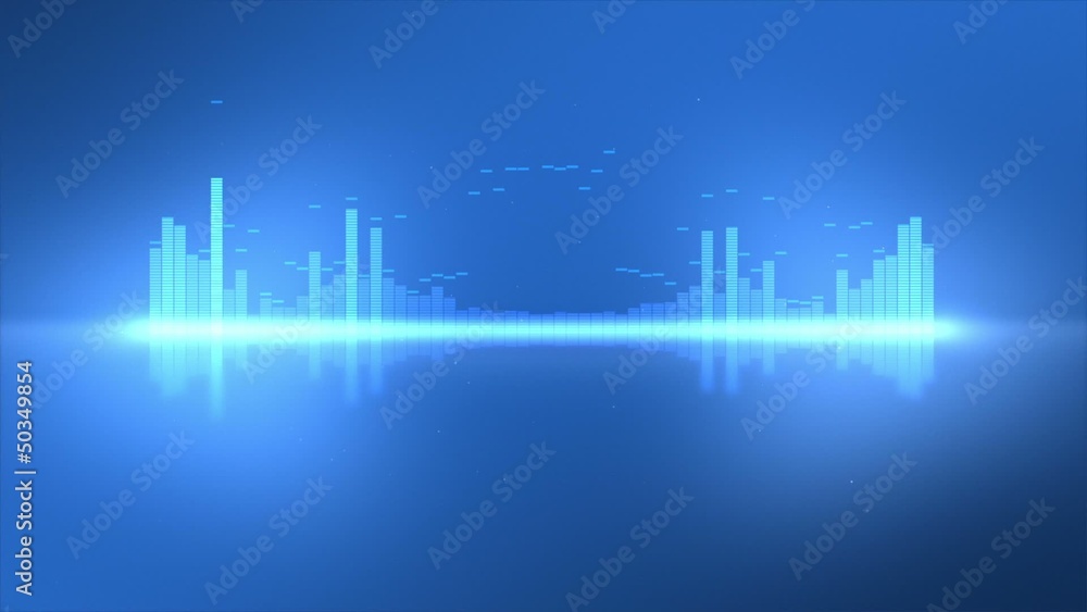 Cool Blue VU Thin Equalizer Waveform Meters Cool Blue VU Thin Equalizer Waveform Meters