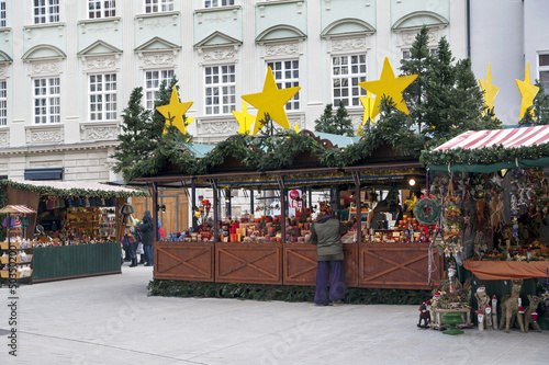 Christmas Market (christkindlmarket) with stalls in Augsburg