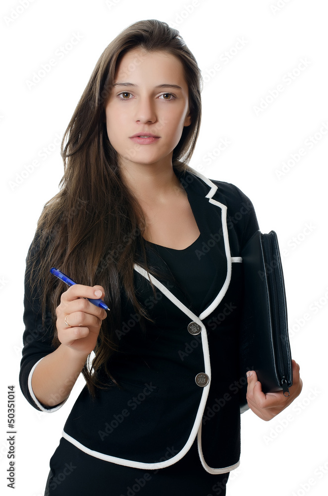 Portrait of the young beautiful businesswoman Portrait of the young beautiful businesswoman