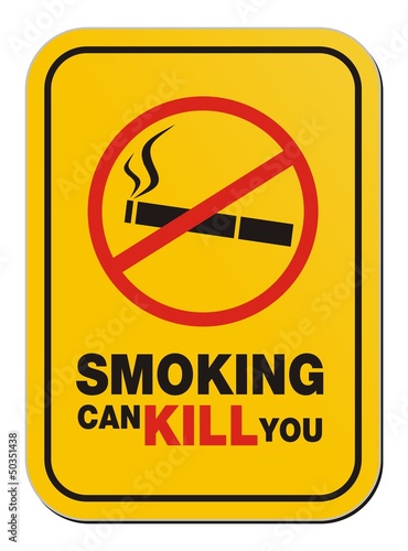 smoking can kill you sign