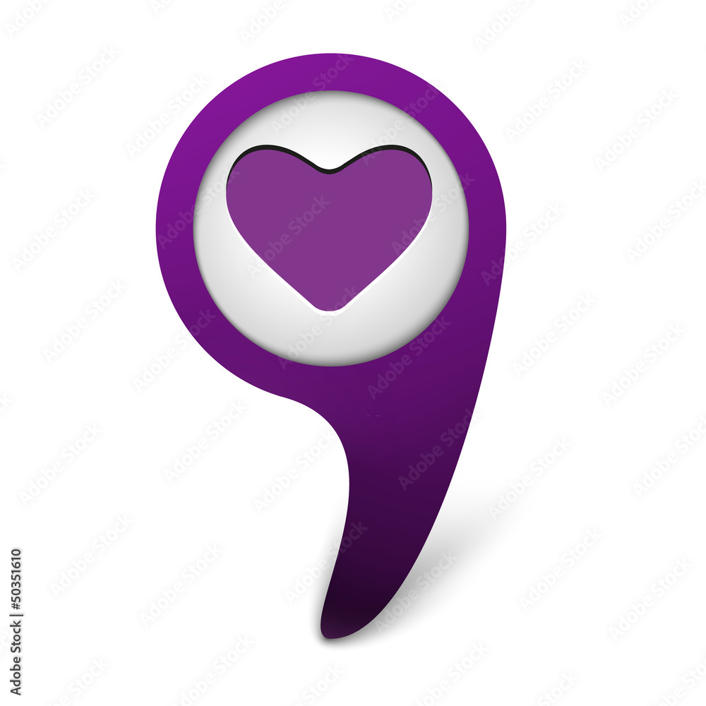 Map liked marker icon. Vector illustration Map liked marker icon. Vector illustration