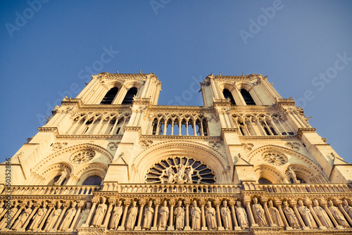 Notre Dame Cathedral in Paris - Front View