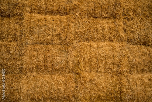 Canvastavla Close-up view of haystack
