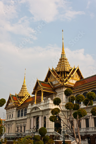 beautiful pagoda at wat phra kaew in thailand © phoopanotpics