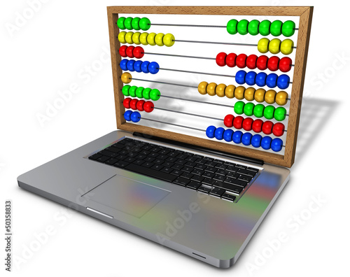 Laptop mit abacus