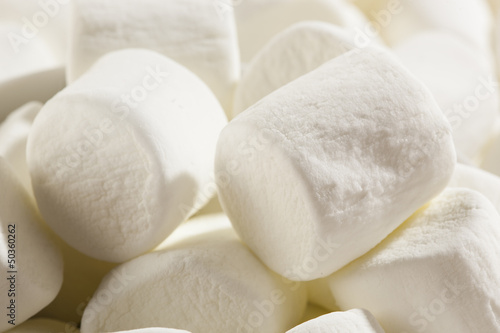 Delicious White Fluffy Round Marshmallows
