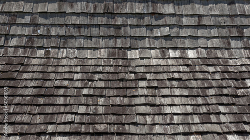 Top view wood roof texture