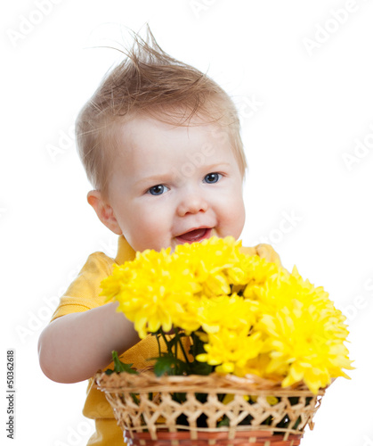 beatiful girl with flower g...