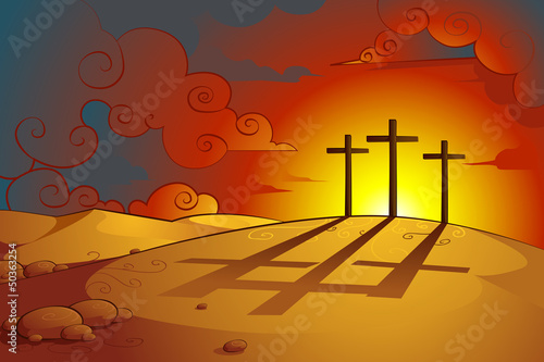 vector illustration of Jesus Christs crucifixion